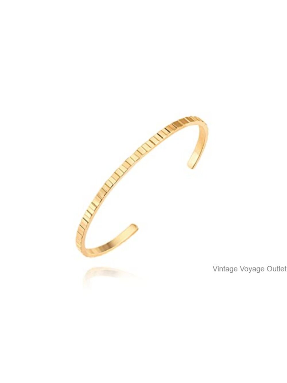 18k Gold Plated Cuff Bracelet Chunky Open Bangle Adjustable Statement Jewelry